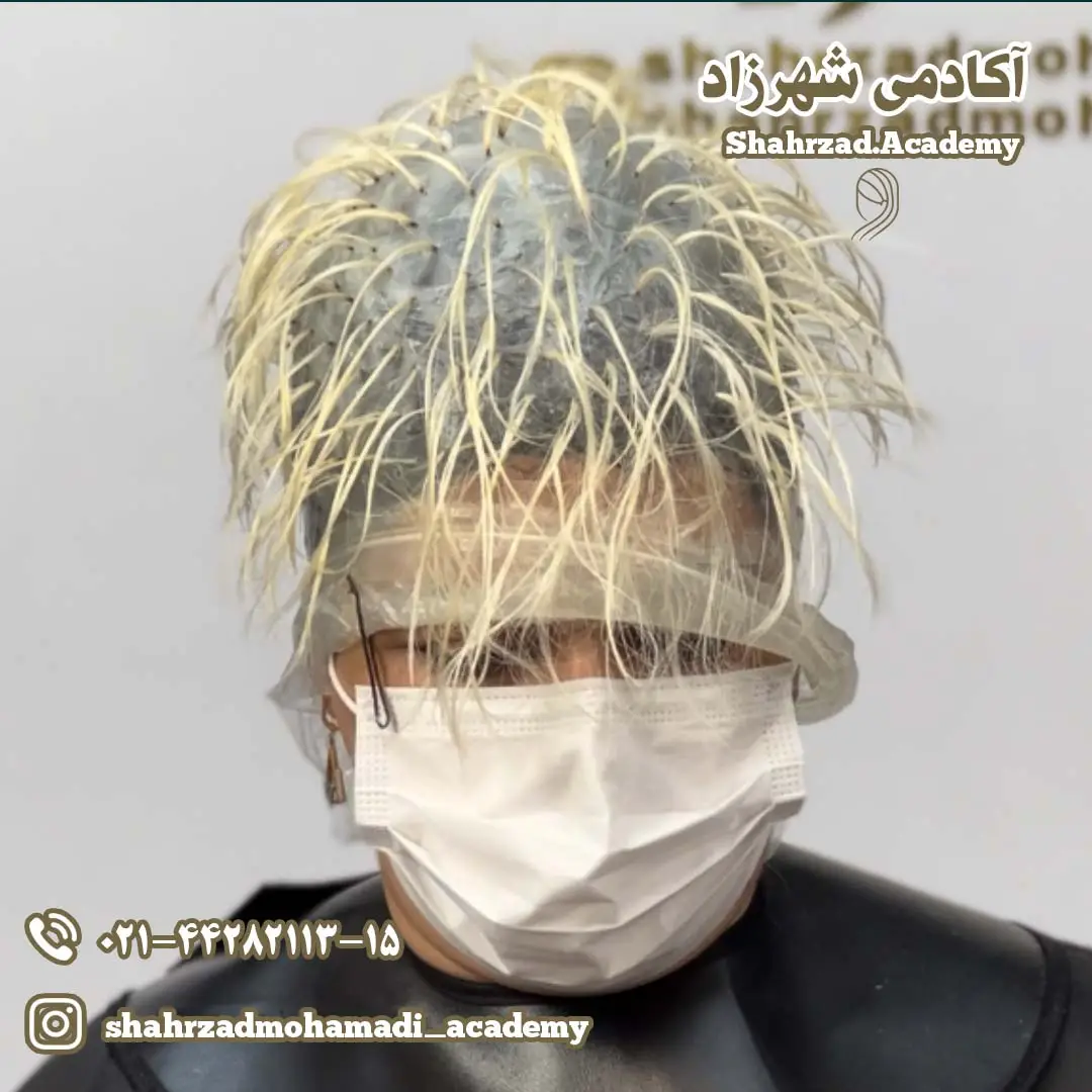 آموزش مش و لایت با کلاه مناسب موی کوتاه و مدل پیکسی